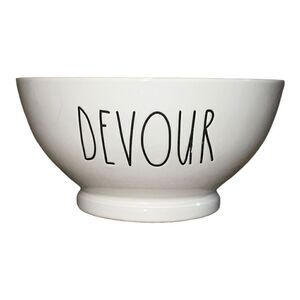 Rae Dunn Artisan Collection DEVOUR Ceramic Cereal Soup Bowl EUC